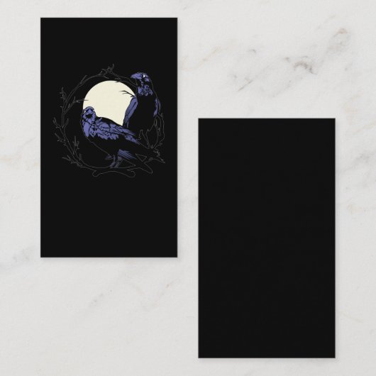 黒烏月明かりの暗鳥 名刺 (正面/裏面)