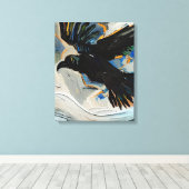 黒烏絵画虫 キャンバスプリント (インサイチュ (ウッドフロア))