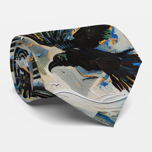 黒烏絵画虫 ネクタイ (ロール)