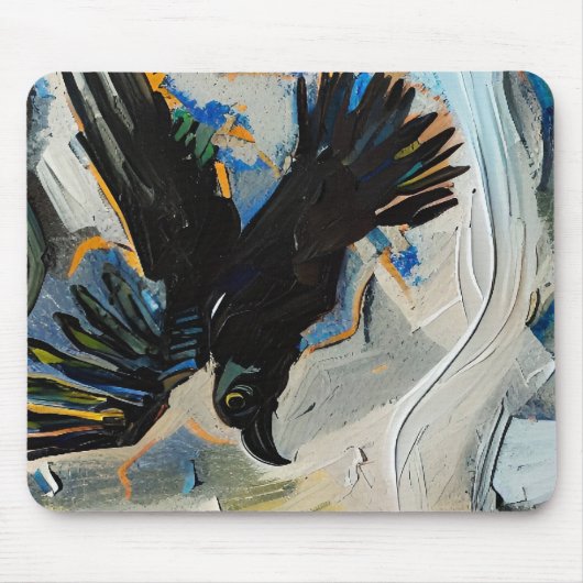 黒烏絵画虫 マウスパッド (正面)