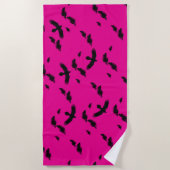 黒烏 ビーチタオル (正面)