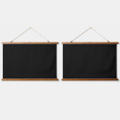 黒無地のいWFH背景の背景2 吊り下げ型タペストリー (ダブル)