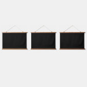 黒無地のいWFH背景画面背景3 吊り下げ型タペストリー (トリプル)