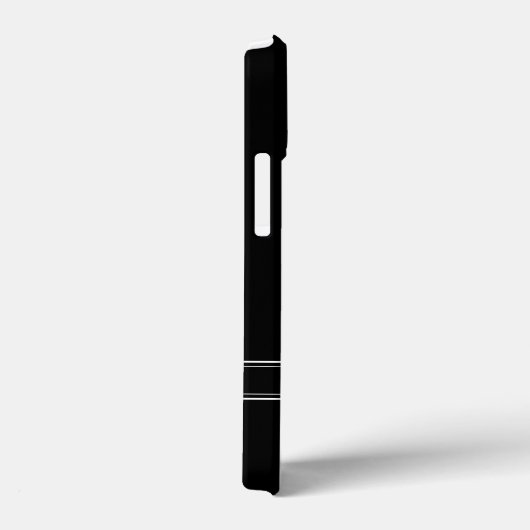 黒無地のとトリプルモノグラム Case-Mate iPhoneケース (裏面 / 右)