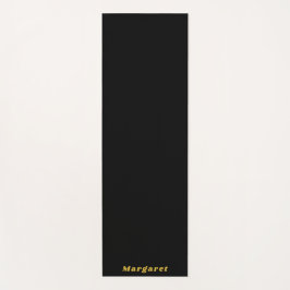 黒無地のヨガマットお名前スタイル ヨガマット