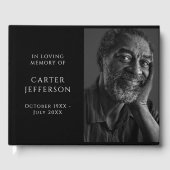 黒無地の写真記念ゲストブック ゲストブック (正面)