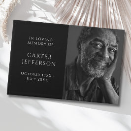 黒無地の写真記念ゲストブック ゲストブック