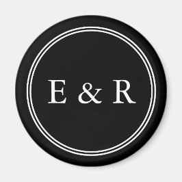 黒無地の白の結婚詳細 マグネット