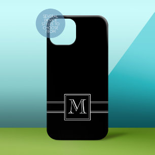 黒無地の白モノグラクラシックム Case-Mate iPhone 14ケース