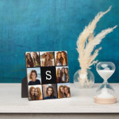 黒無地の色写真コラージュカスタムモノグラム フォトプラーク (インサイチュ)