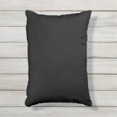黒無地の色平枕 アウトドアクッション (正面(縦))