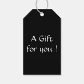 黒無地の色 ギフトタグ (正面)