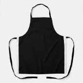 黒無地の色 |クラシック |エレガント |トレンディー エプロン (正面)