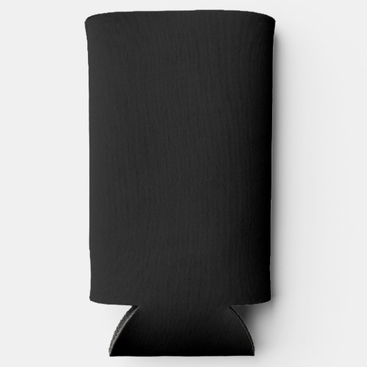 黒無地の色 スリム缶クーラー (正面)