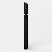 黒無地の、モノグラカスタムムイニシャル、あなたの写真 Case-Mate iPhoneケース (裏面/左)