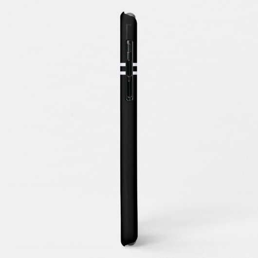 黒無地の、モノグラカスタムムイニシャル、あなたの写真 Case-Mate iPhoneケース (裏面/左)