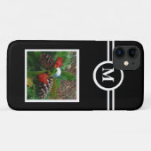 黒無地の、モノグラカスタムムイニシャル、あなたの写真 Case-Mate iPhoneケース (裏面(横))