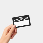 黒無地ボランティアバッジ バッジ (手持ち)