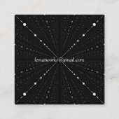 黒無限宇宙の点- スクエア名刺 (裏面)