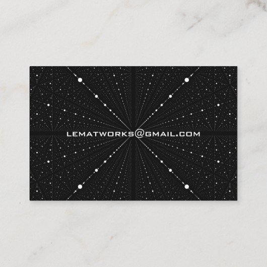 黒無限宇宙の点- 名刺 (裏面)