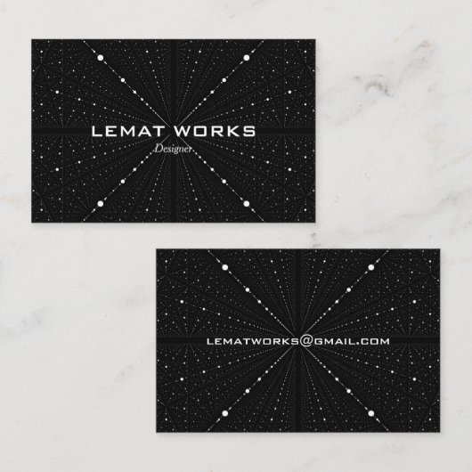 黒無限宇宙の点- 名刺 (正面/裏面)