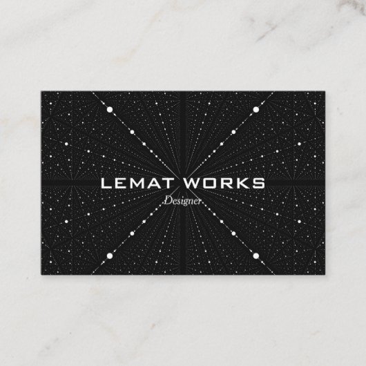 黒無限宇宙の点- 名刺 (正面)