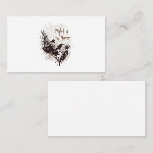 黒焦げの森のカラス 名刺 (正面/裏面)