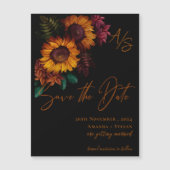 黒焦げオレンジのエレガントな結婚式の日付を保存 (正面)