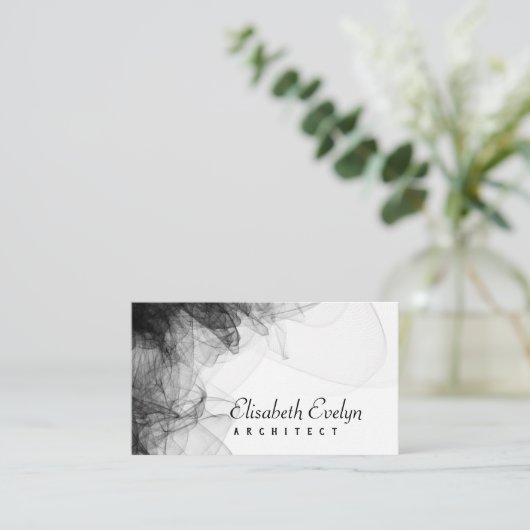 黒煙の背景 名刺 (スタンド正面)