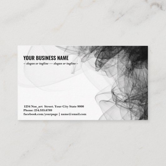 黒煙の背景 名刺 (裏面)