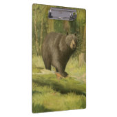 黒熊が木の幹を踏む クリップボード (右)