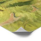 黒熊が木の幹を踏む ポスター (角)