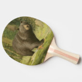 黒熊が木の幹を踏む 卓球ラケット (横)