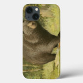 黒熊が木の幹を踏む Case-Mate iPhoneケース (裏面)