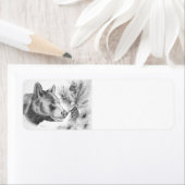 黒熊とクリスマスツリー ラベル (インサイチュ)