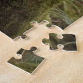 黒熊とトーテムポール野生動物アート ジグソーパズル (側面)