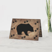 黒熊と熊の手のカード カード (裏面)