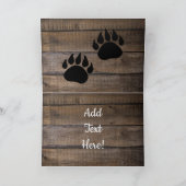 黒熊と熊の手のカード カード (内部)