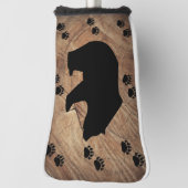 黒熊と熊の手 ゴルフヘッドカバー (回転90)