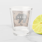 黒熊と熊の手 ショットグラス (裏面)