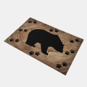 黒熊と熊の手 ドアマット (アングル)