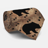 黒熊と熊の手 ネクタイ (ロール)
