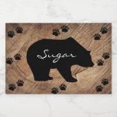 黒熊と熊の手 フードラベル (シングルラベル)
