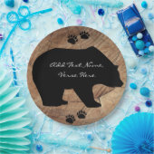 黒熊と熊の手 ペーパープレート (パーティー)