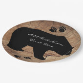 黒熊と熊の手 ペーパープレート (アングル)