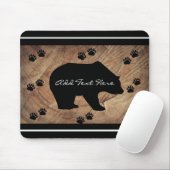 黒熊と熊の手 マウスパッド (マウス)