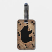 黒熊と熊の手 ラゲッジタグ (裏面縦)