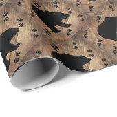 黒熊と熊の手 ラッピングペーパー (ロールコーナー)
