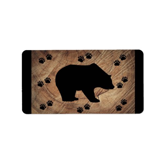 黒熊と熊の手 ラベル (正面)