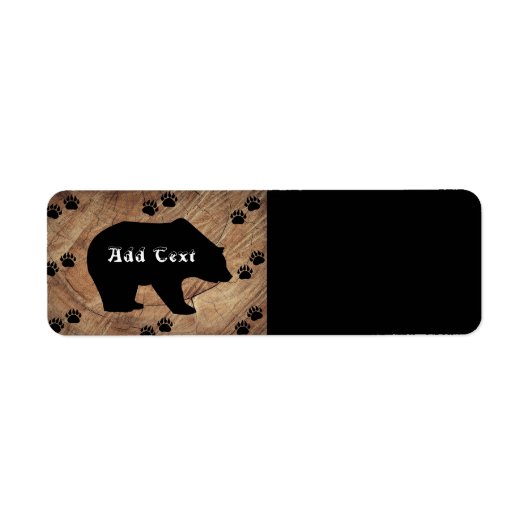 黒熊と熊の手 ラベル (正面)